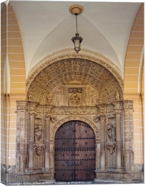 Church of Santa Maria - Los Arcos  Canvas Print by Laszlo Konya