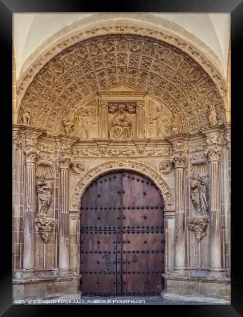 Church of Santa Maria - Los Arcos  Framed Print by Laszlo Konya