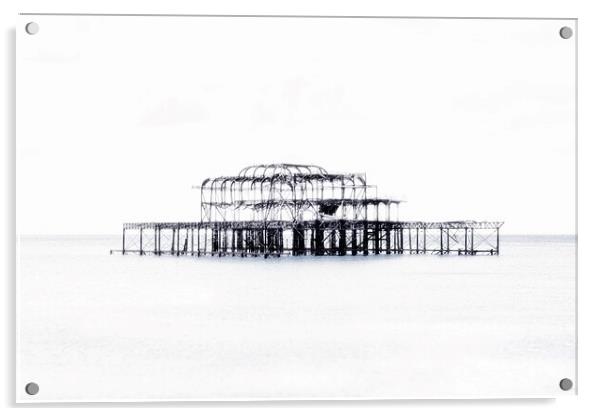 Brighton Seafront, Old Pier,  Acrylic by kathy white
