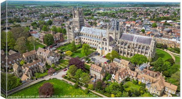 Ely cathedral Canvas Print by GEOFF GRIFFITHS