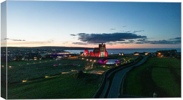 Whitby Abbey Halloween Canvas Print by Apollo Aerial Photography