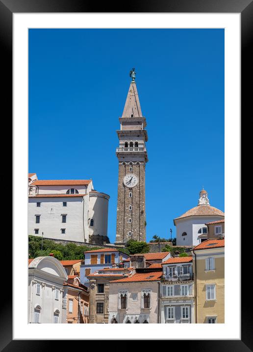 Old Town of Piran in Slovenia Framed Mounted Print by Artur Bogacki