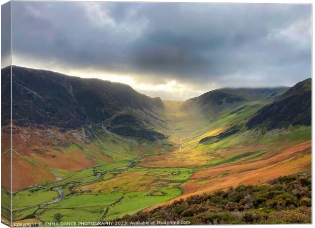 Views across the Newlands Valley Canvas Print by EMMA DANCE PHOTOGRAPHY