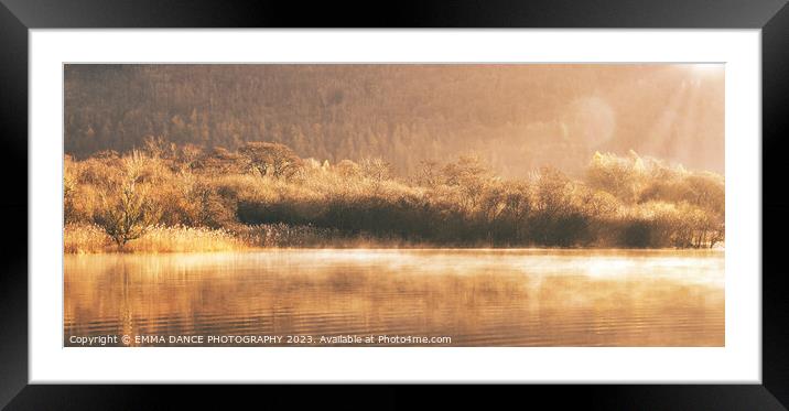 Morning mist on Derwentwater Framed Mounted Print by EMMA DANCE PHOTOGRAPHY