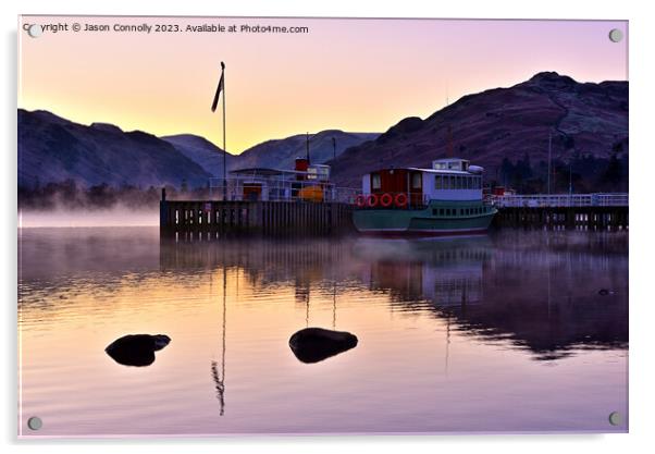 Ullswater Steamers Acrylic by Jason Connolly