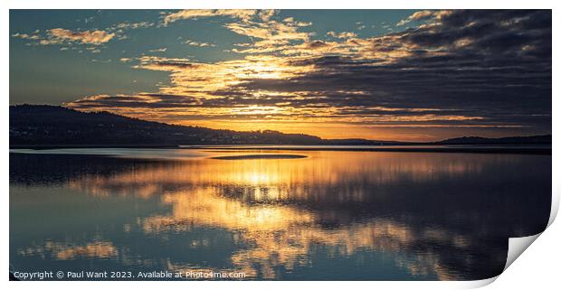 Sunset over Arnside Print by Paul Want