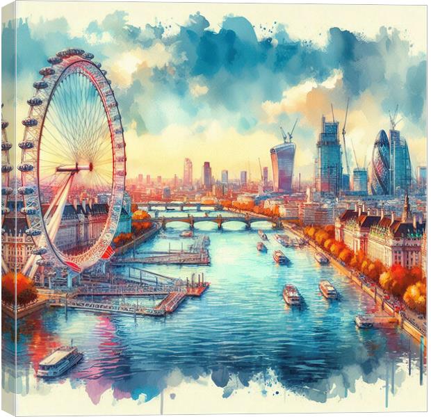 London skyline Canvas Print by kathy white