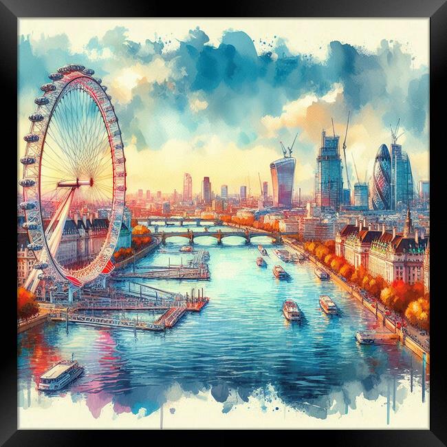 London skyline Framed Print by kathy white