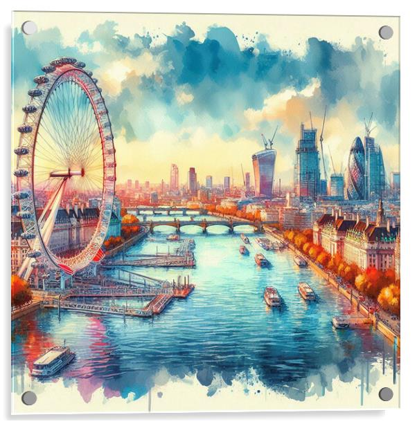 London skyline Acrylic by kathy white