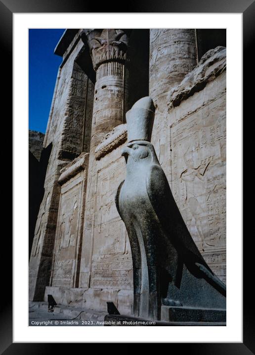 Statue of Horus, Edfu Temple, Egypt Framed Mounted Print by Imladris 