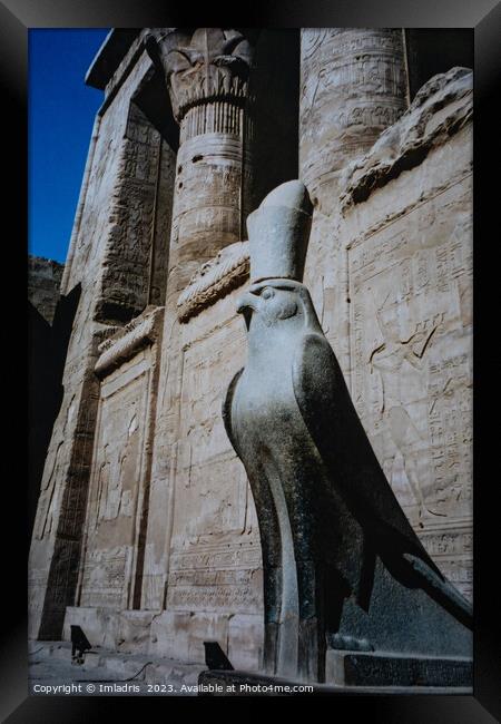 Statue of Horus, Edfu Temple, Egypt Framed Print by Imladris 