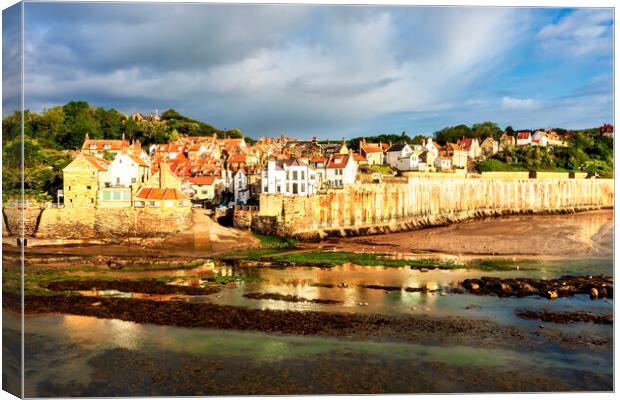 Moody May ~ Robin Hood's Bay Yorkshire Canvas Print by Tim Hill