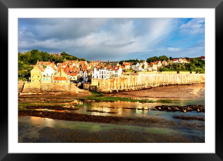 Moody May ~ Robin Hood's Bay Yorkshire Framed Mounted Print by Tim Hill