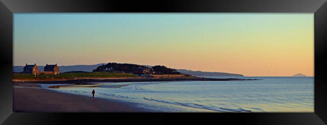 Ayrshire coastal scene at Prestwick at sunset Framed Print by Allan Durward Photography
