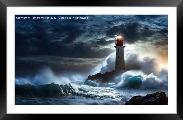 Stormy Sea Framed Mounted Print by Tom McPherson