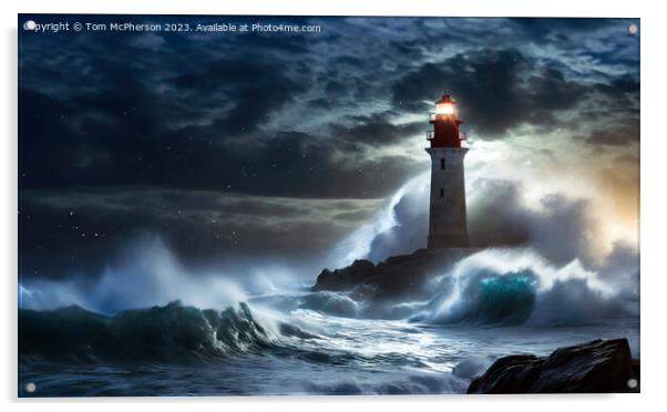 Stormy Sea Acrylic by Tom McPherson