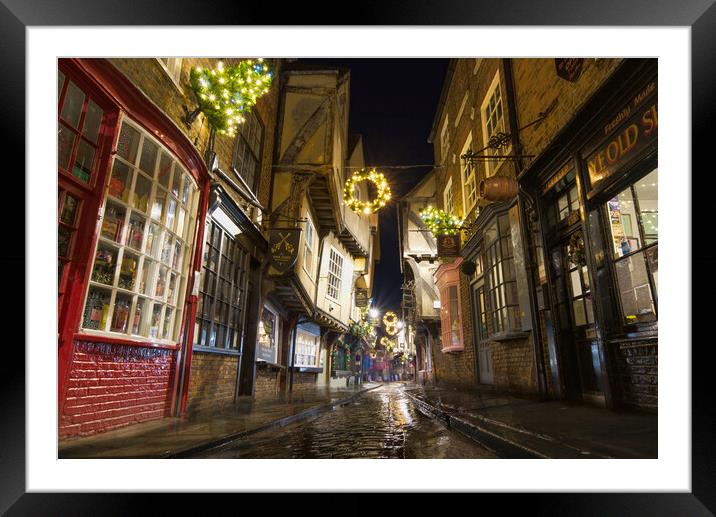 The Shambles York Framed Mounted Print by Alison Chambers