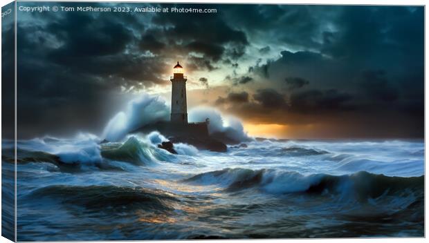 Storm at Sea 007 Canvas Print by Tom McPherson