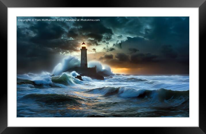 Storm at Sea 007 Framed Mounted Print by Tom McPherson