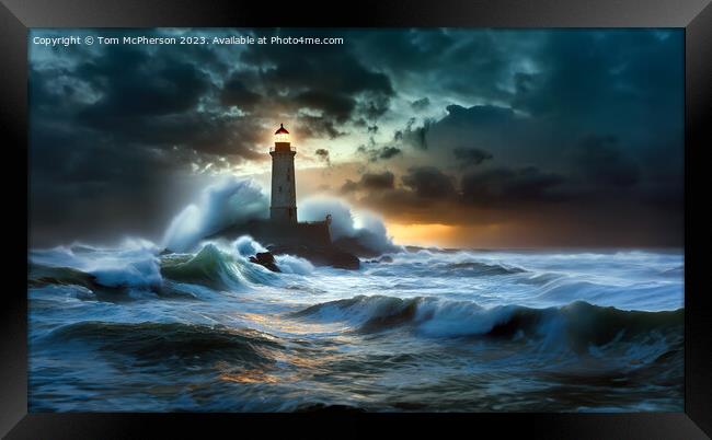 Storm at Sea 007 Framed Print by Tom McPherson