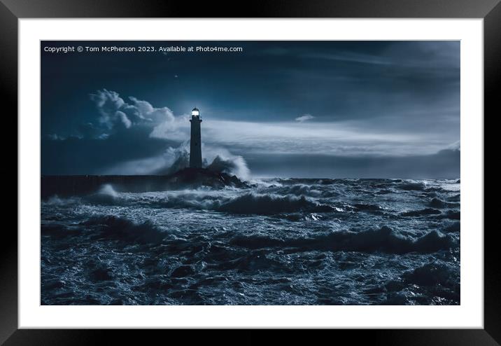 Stormy Seascape 23 Framed Mounted Print by Tom McPherson