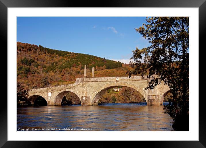 General Wade's Bridge over the River Tay, Aberfeld Framed Mounted Print by Arch White