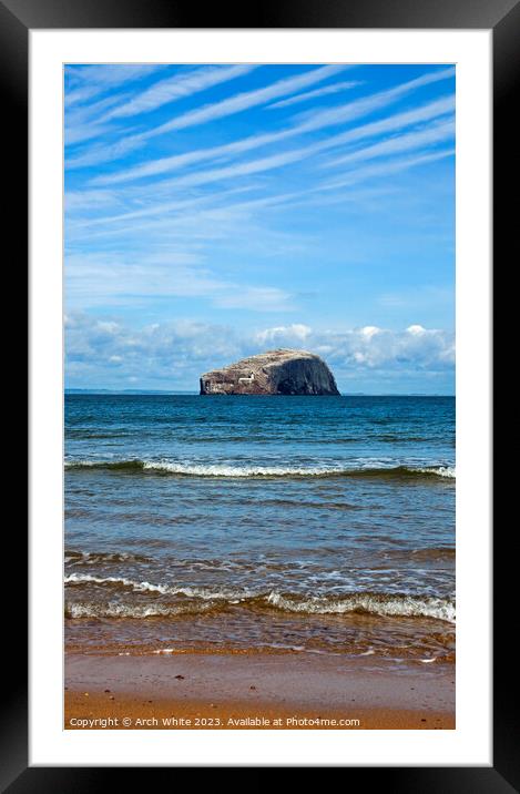 Bass Rock, Firth of Forth, East Lothian, Scotland, Framed Mounted Print by Arch White