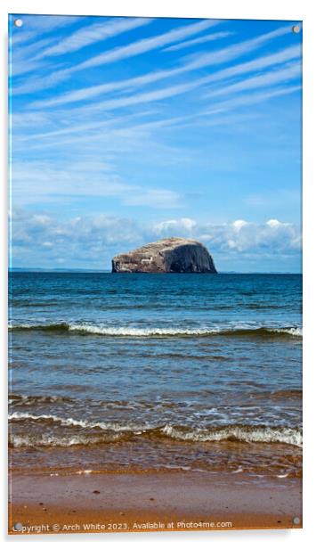 Bass Rock, Firth of Forth, East Lothian, Scotland, Acrylic by Arch White