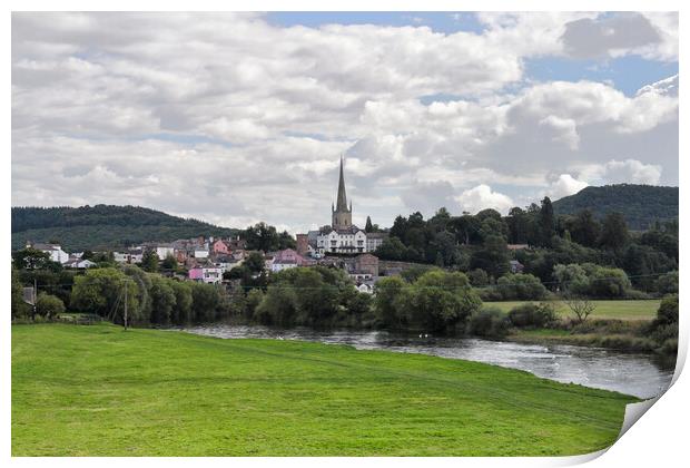 Ross on Wye landscape Print by Kevin Round