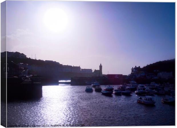 Porthleven harbour  Canvas Print by Beryl Curran