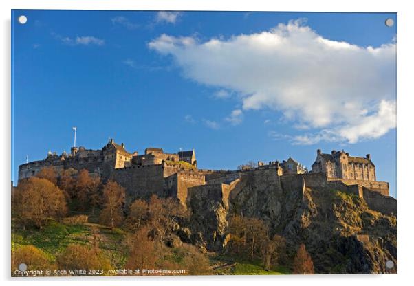 Edinburgh Castle, Edinburgh, Lothian, Scotland, UK Acrylic by Arch White
