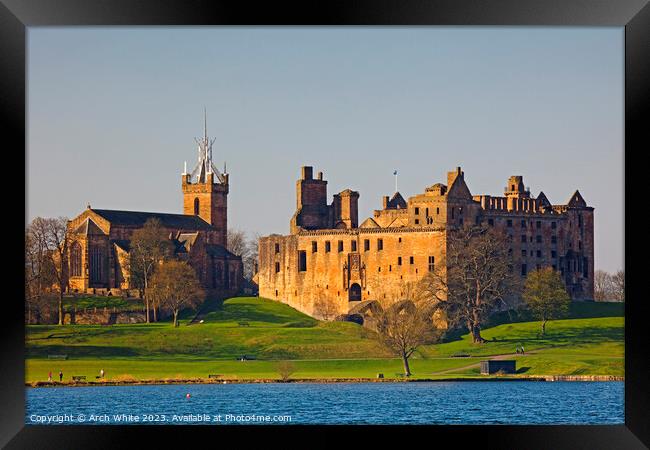 Linlithgow Palace with St Michael's Parish Church  Framed Print by Arch White
