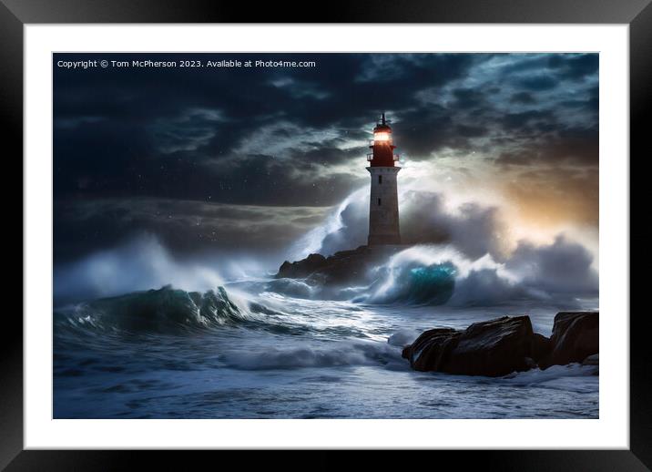 Storm at Sea 043 Framed Mounted Print by Tom McPherson