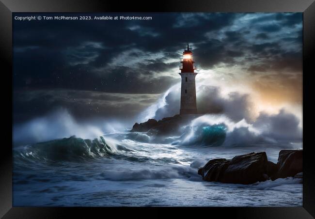 Storm at Sea 043 Framed Print by Tom McPherson