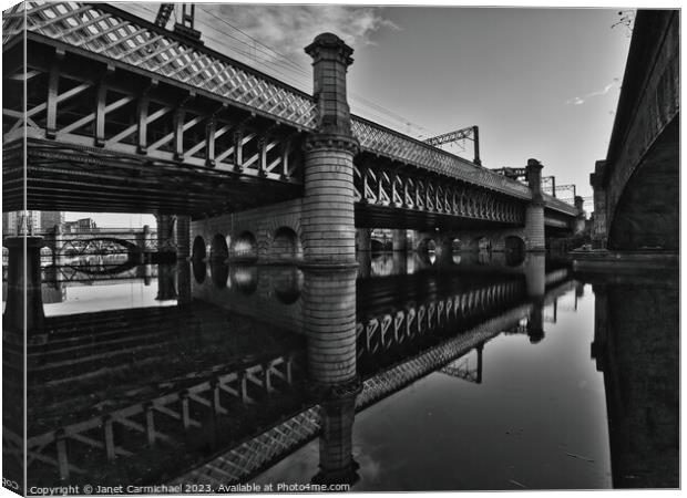 The Bridges of Glasgow Canvas Print by Janet Carmichael