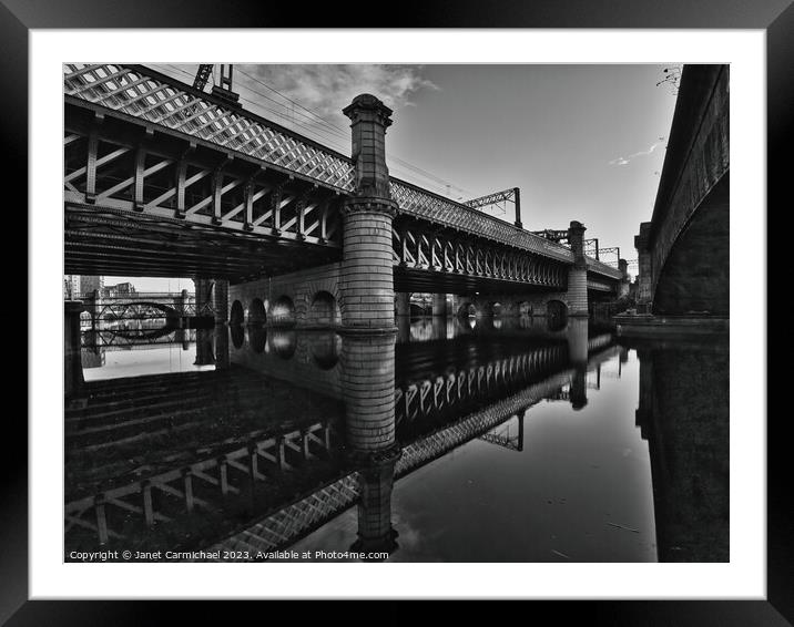 The Bridges of Glasgow Framed Mounted Print by Janet Carmichael