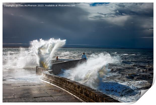 Burghead Pier Print by Tom McPherson