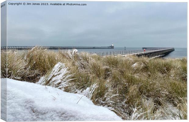 Winter at the mouth of the River Blyth Canvas Print by Jim Jones