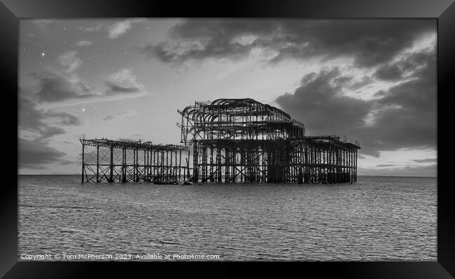 Brighton West Pier Framed Print by Tom McPherson