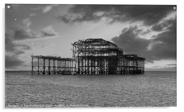 Brighton West Pier Acrylic by Tom McPherson