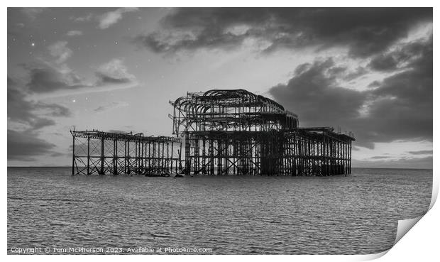 Brighton West Pier Print by Tom McPherson