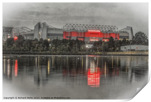 Manchester United Reflections Print by Richard Perks