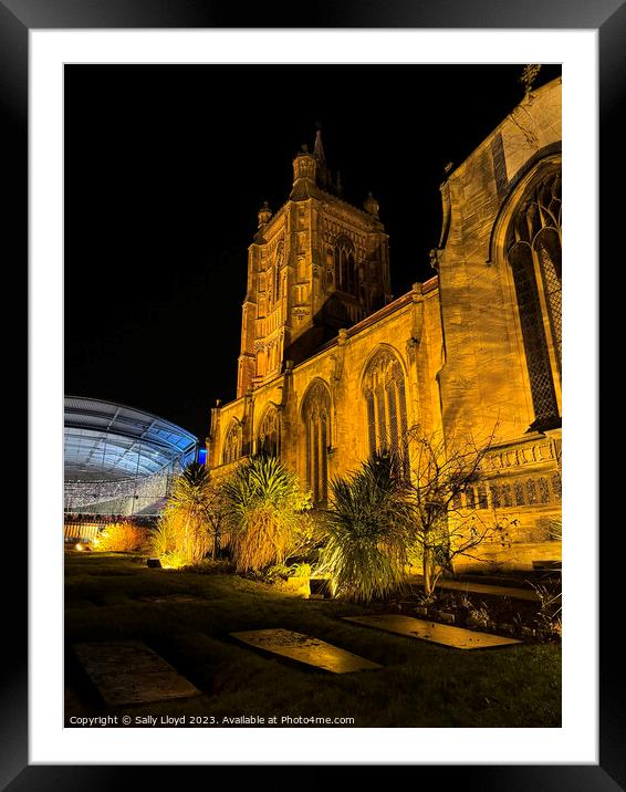 St Peter Mancroft & The Forum Norwich at Night Framed Mounted Print by Sally Lloyd