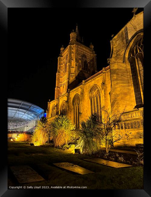 St Peter Mancroft & The Forum Norwich at Night Framed Print by Sally Lloyd