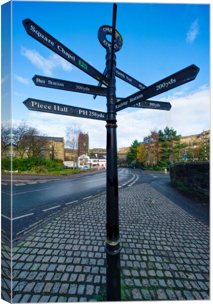 Halifax Signpost Canvas Print by Alison Chambers