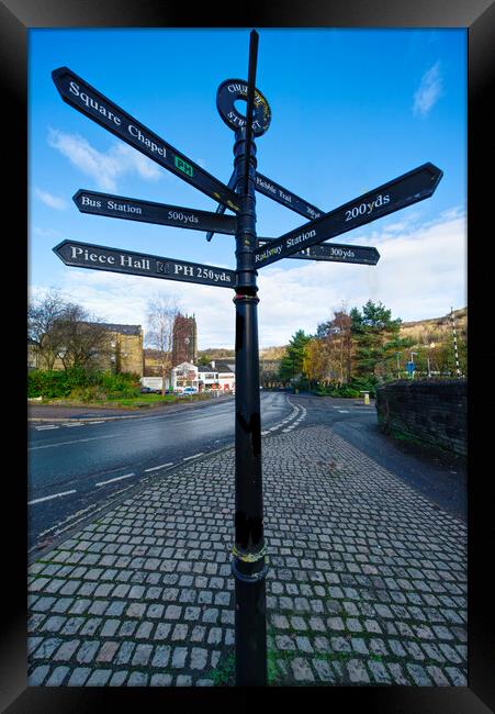 Halifax Signpost Framed Print by Alison Chambers