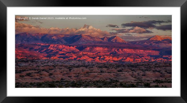 Fiery Red Sunset at Arches National Park  Framed Mounted Print by Derek Daniel
