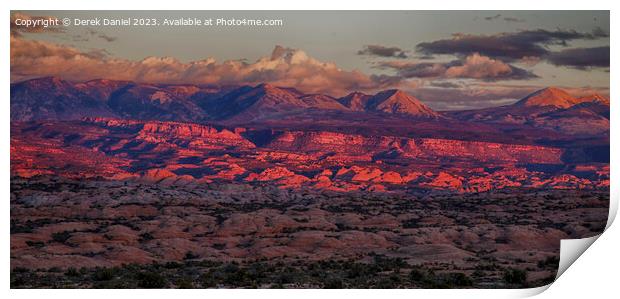 Fiery Red Sunset at Arches National Park  Print by Derek Daniel