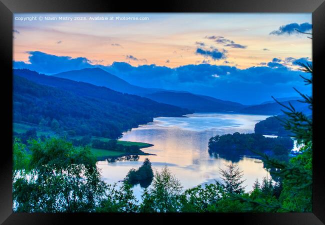 The Queens View near Pitlochry Framed Print by Navin Mistry