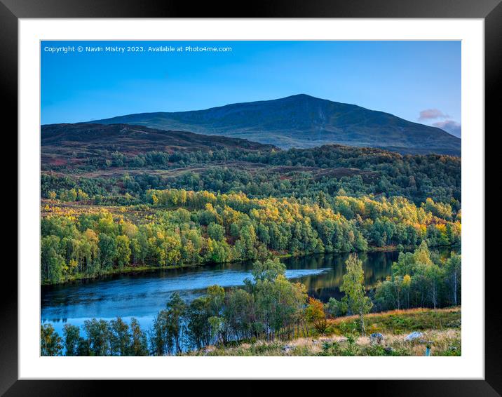 A view of Schiehallion in Autumn Framed Mounted Print by Navin Mistry